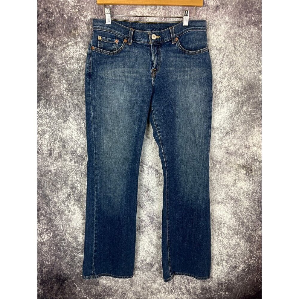 Lucky Brand Jeans‎ Dungarees Blue Mid Rise Flare Regular Length 8/29 Western Y2K